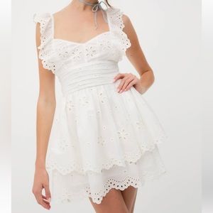 For Love and Lemons Serena Sleeveless White Dress